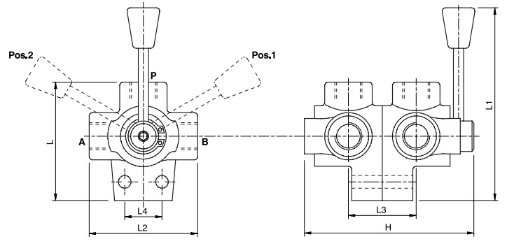 Hydraulic 6 Way, 3/8 BSP, Open Centre, Diverter Valve, DF 6 VIE